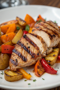 Grilled Chicken with Roasted Veggies Potatoes