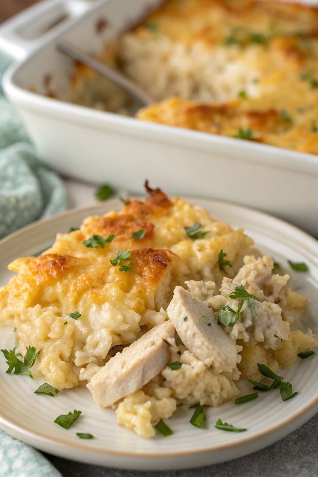 Healthy Chicken Cauliflower Rice Casserole Recipe