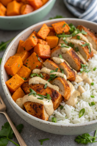 Healthy Chicken and Sweet Potato Bowls Recipe