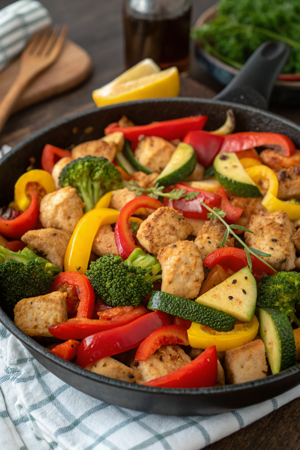 Healthy Chicken and Vegetable Skillet Recipe