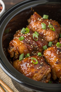Honey Garlic Slow Cooker Chicken Thighs Recipe