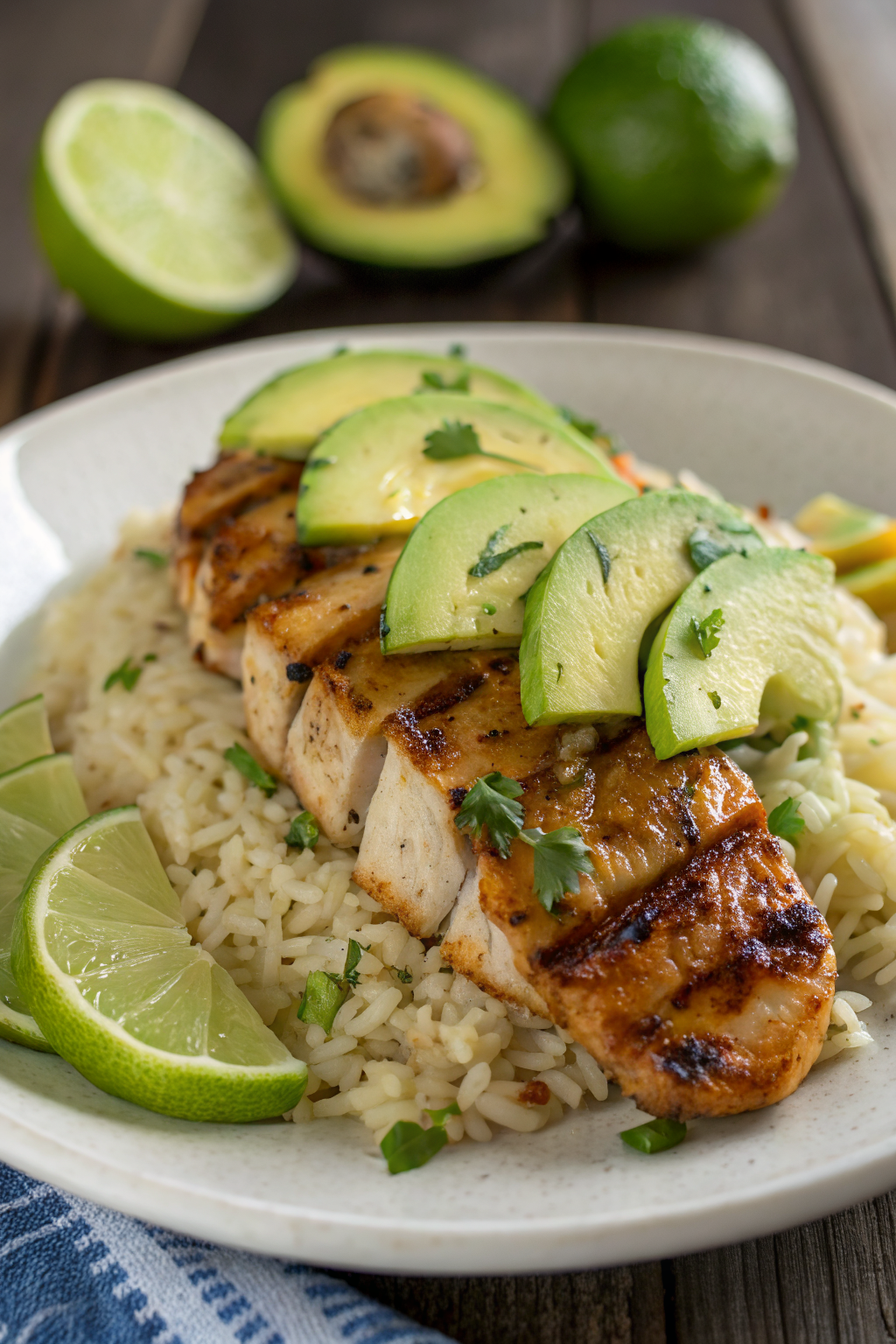 Honey Lime Chicken & Avocado Rice Bowl Recipe