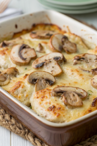 Keto Garlic Mushroom Chicken Casserole Recipe