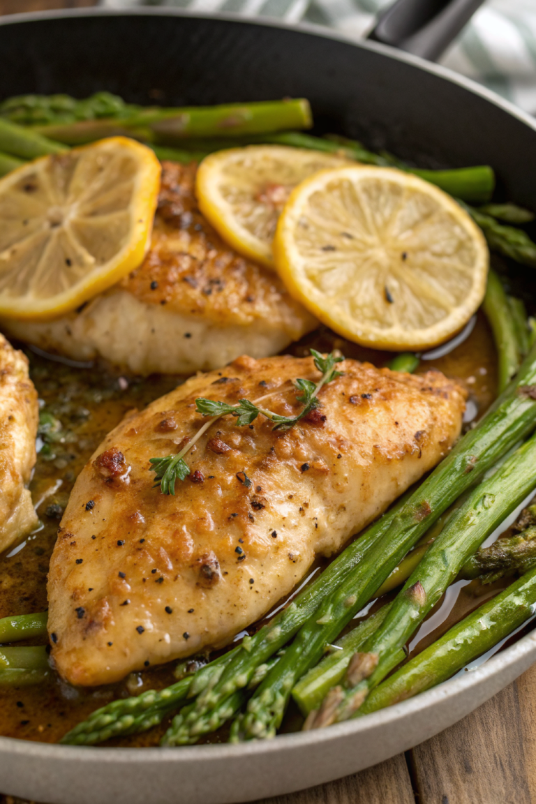 Lemon Dill Butter Garlic Chicken and Asparagus