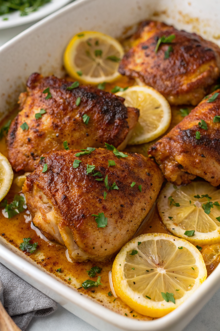 Lemon Paprika Roast Chicken Thighs Recipe