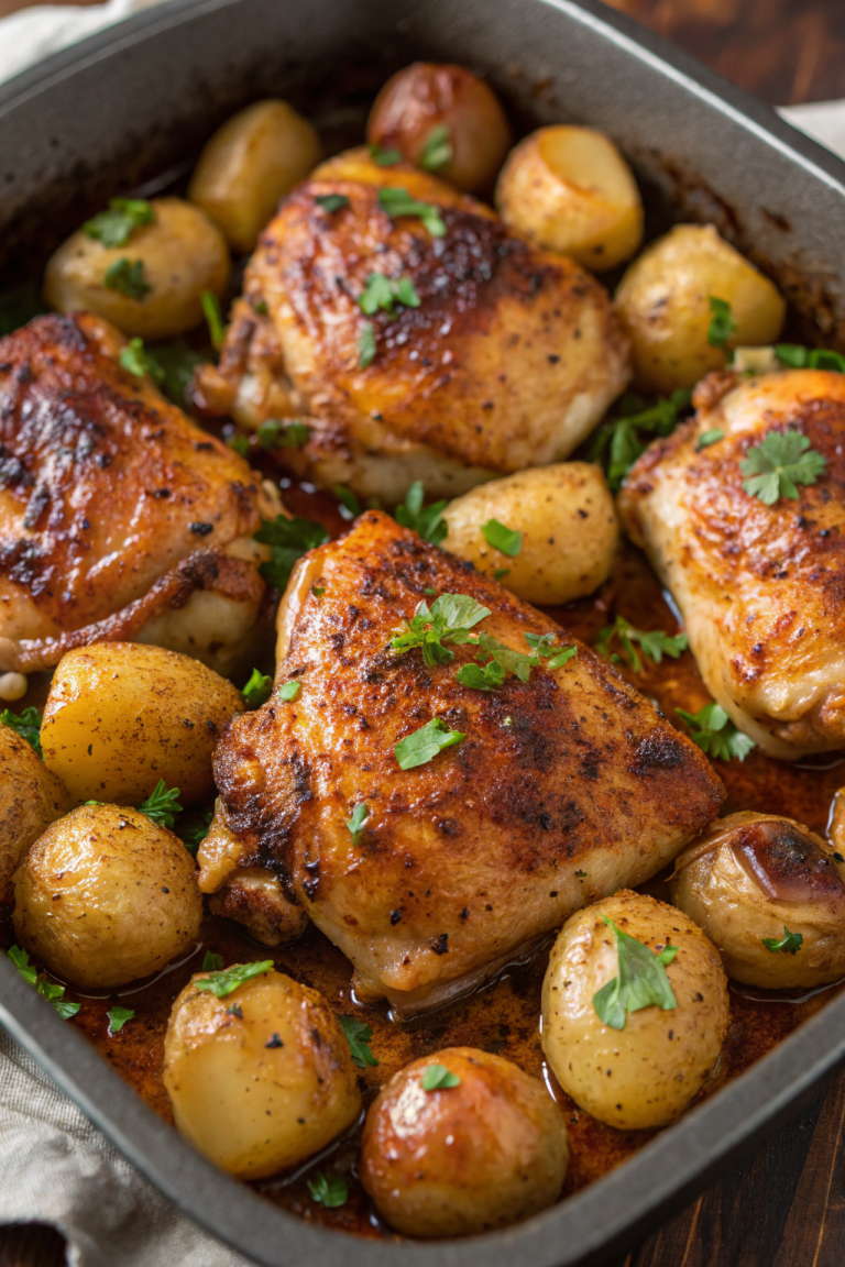 One Pan Chicken and Potatoes Recipe