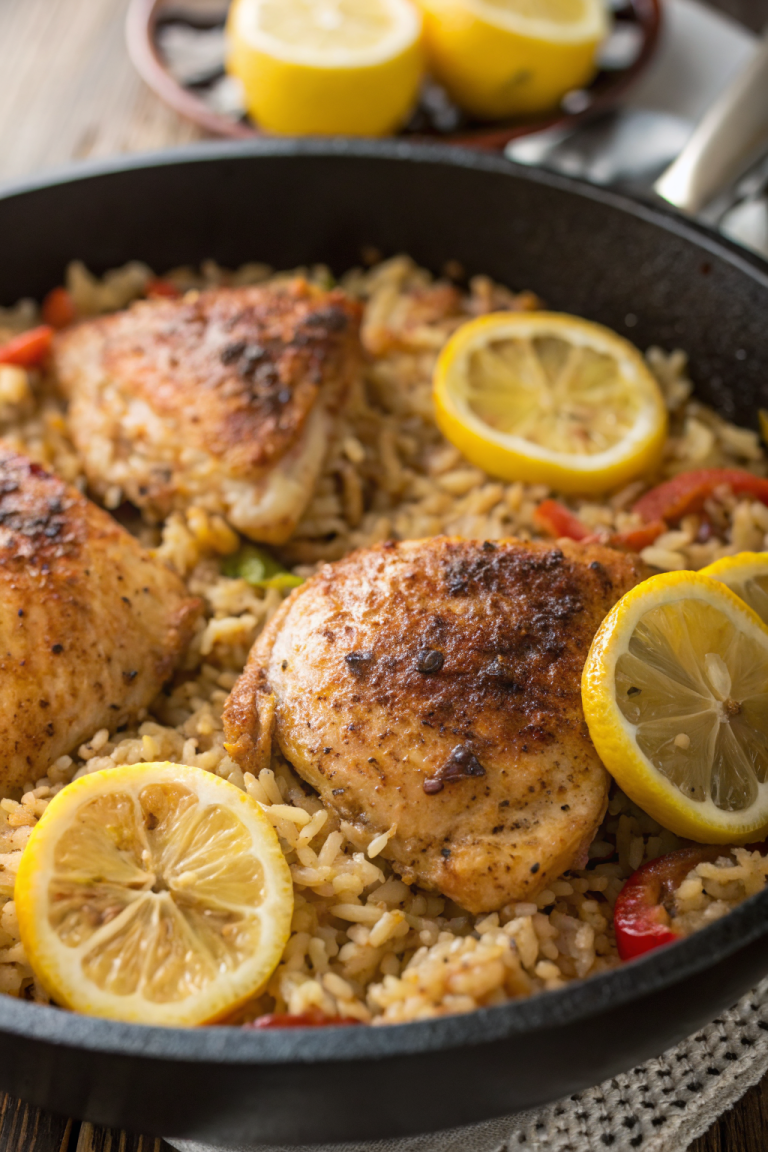 One Pan Spanish Chicken Rice Recipe