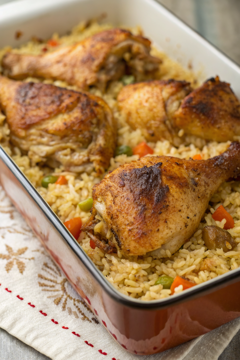 Oven Baked Chicken Rice Recipe