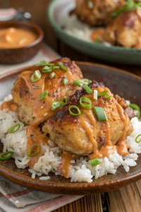Skillet Bang Bang Chicken Thighs Recipe