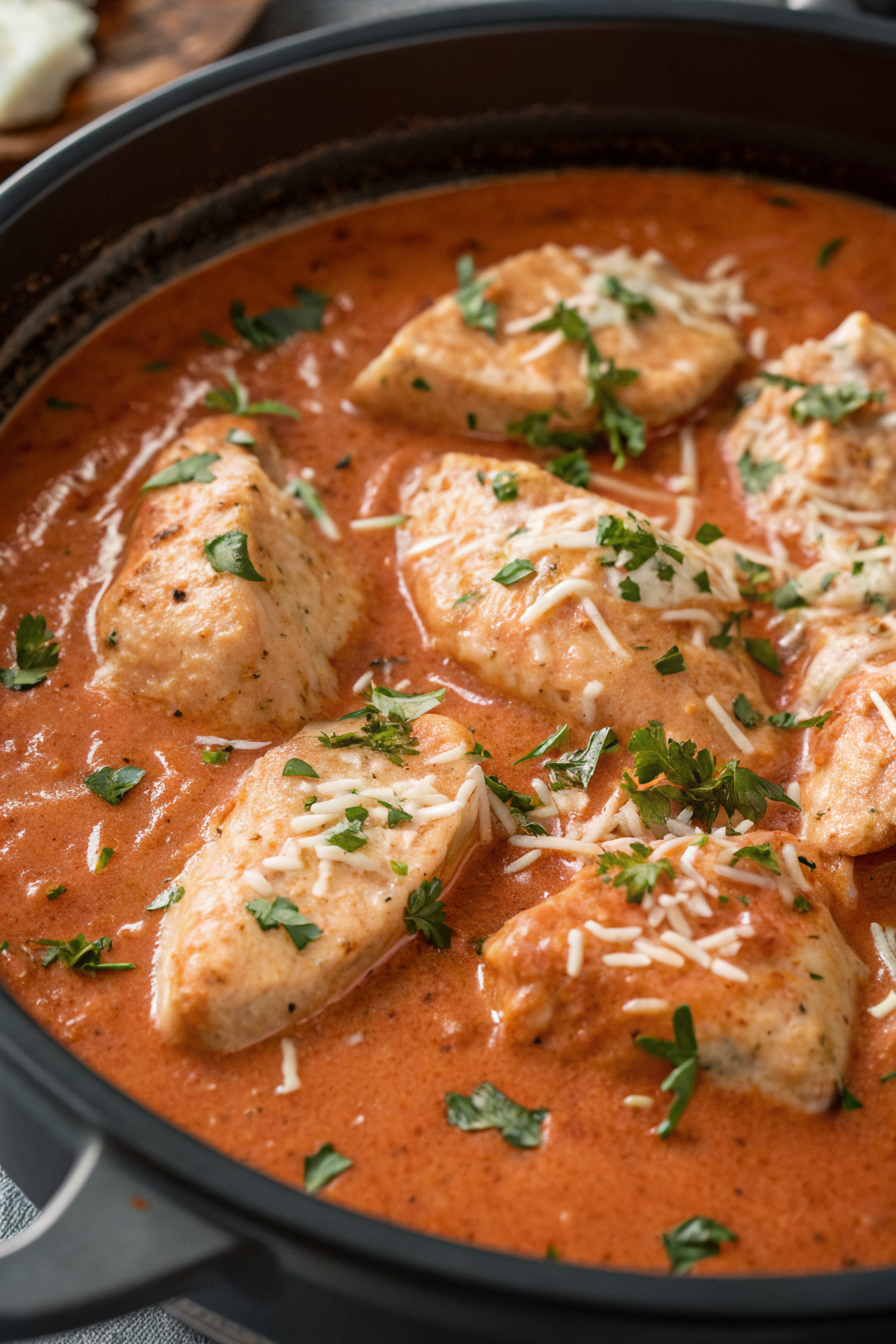 Slow Cooker Creamy Tomato Basil Chicken Recipe
