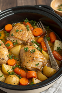 Slow Cooker Garlic Butter Chicken and Veggies
