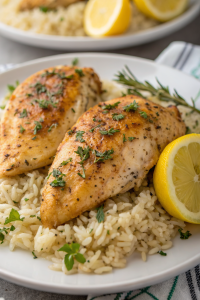 Slow Cooker Lemon Herb Chicken and Rice Recipe