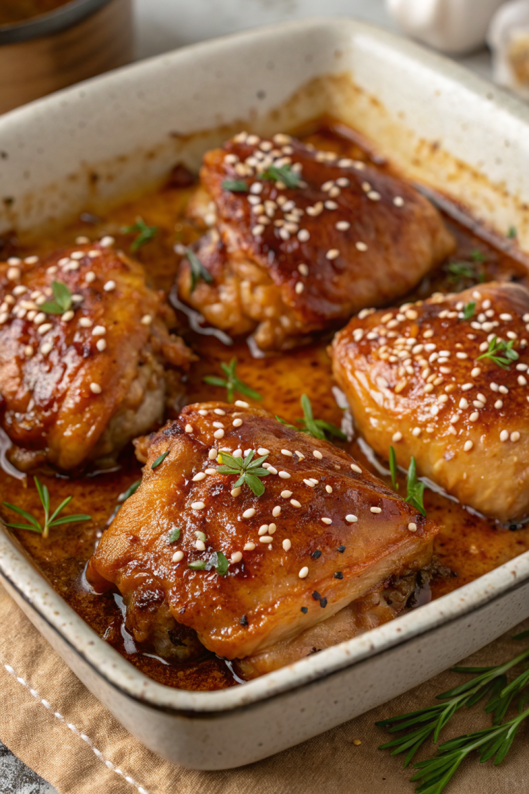 Sticky Baked Chicken Thighs Recipe