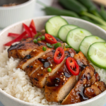 Sweet Chili Chicken Rice Bowls with Chicken Thighs