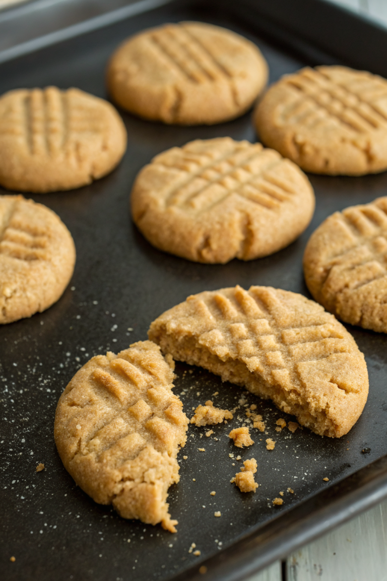 3 Ingredients Peanut Butter Cookies Recipe