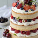 Berries and Cream Cake Recipe