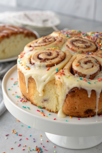 Birthday Cinnamon Roll Cake Recipe