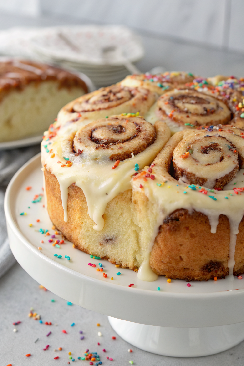 Birthday Cinnamon Roll Cake Recipe