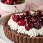 Black Forest Chocolate Tart with Fresh Cherries