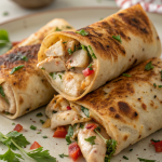 Cheesy Garlic Chicken Wraps Recipe