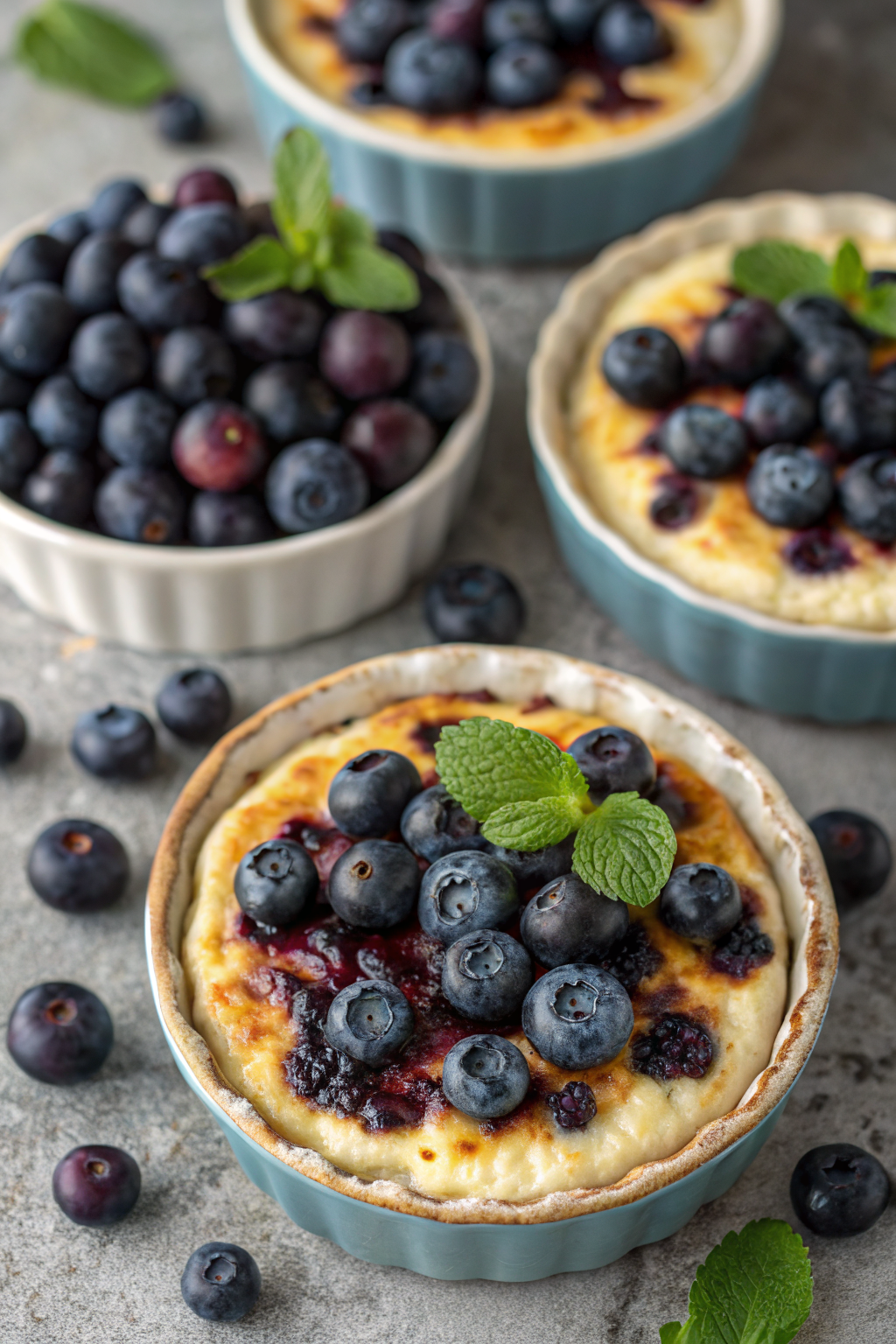 Creamy Baked Blueberry Cottage Cheese Bowls Recipe