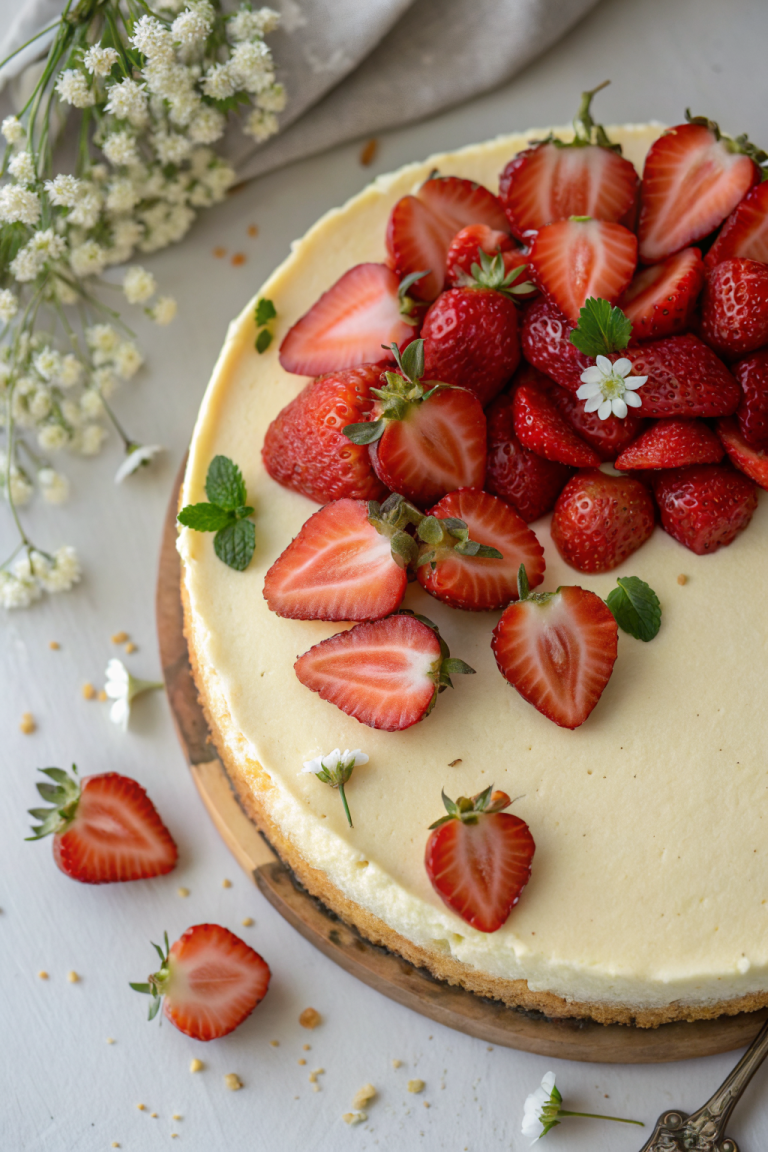 Homemade Strawberry Cheesecake Recipe