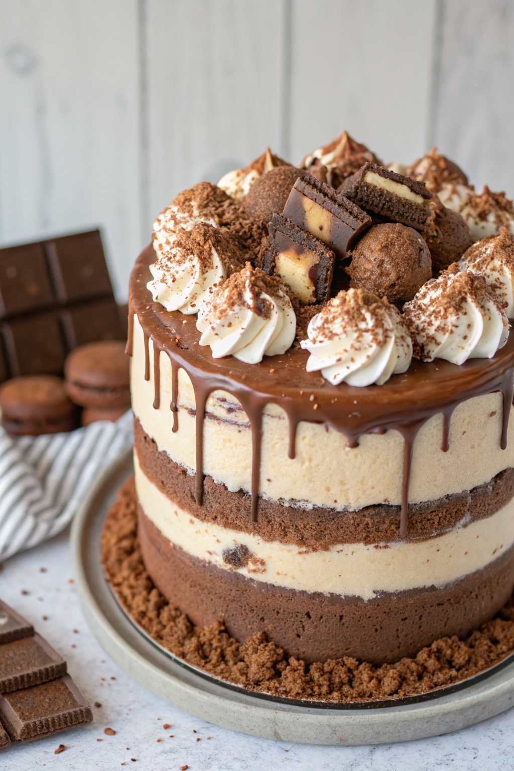 Kinder Bueno Bar Chocolate Cake Recipe