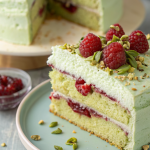 Pistachio Raspberry Cake Recipe
