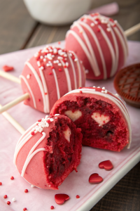 Red Velvet Cake Pops in Heart Shape Recipe