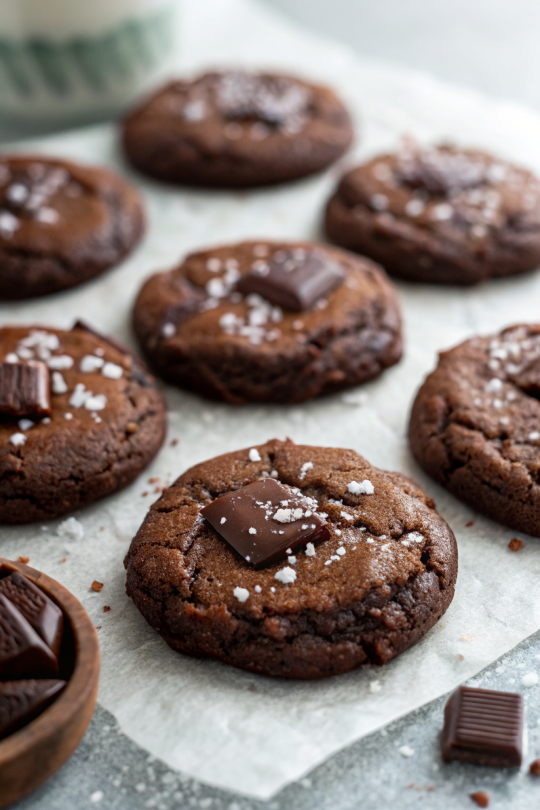 Salted Brownie Crinkle Cookies Recipe