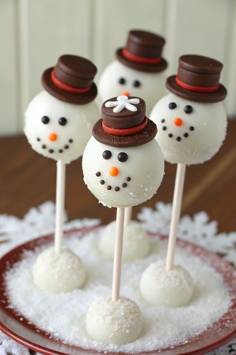 Snowman Cake Pops Recipe