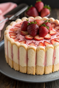 Strawberry Charlotte Cake Recipe