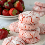 Strawberry Crinkle Cake Mix Cookies Recipe