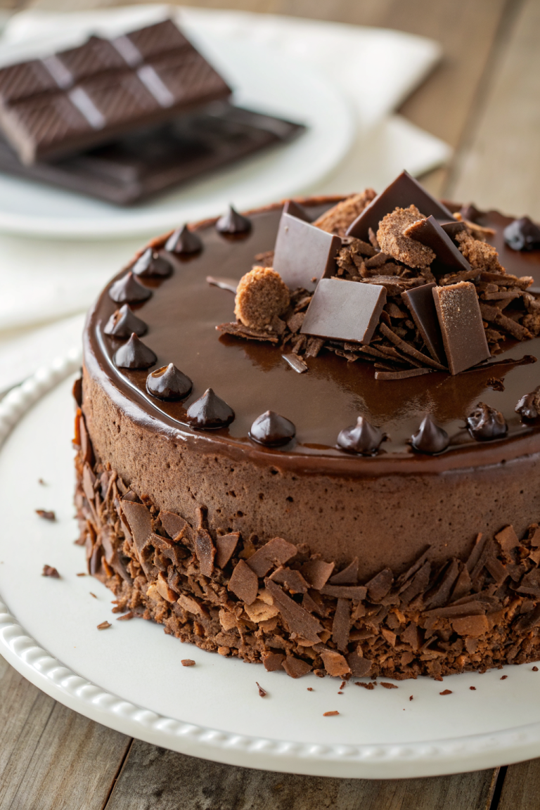 Triple Chocolate Mousse Cake Recipe