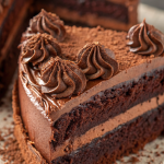 Vanilla Cherry & Mascarpone Layer Cake with Chocolate Ganache