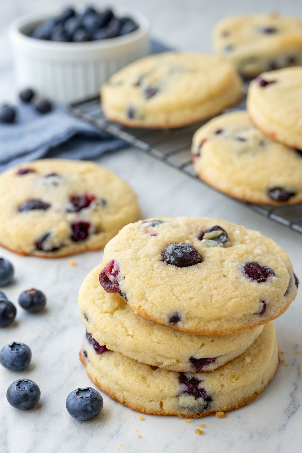 Blueberry Vanilla Cake Mix Cookies Recipe