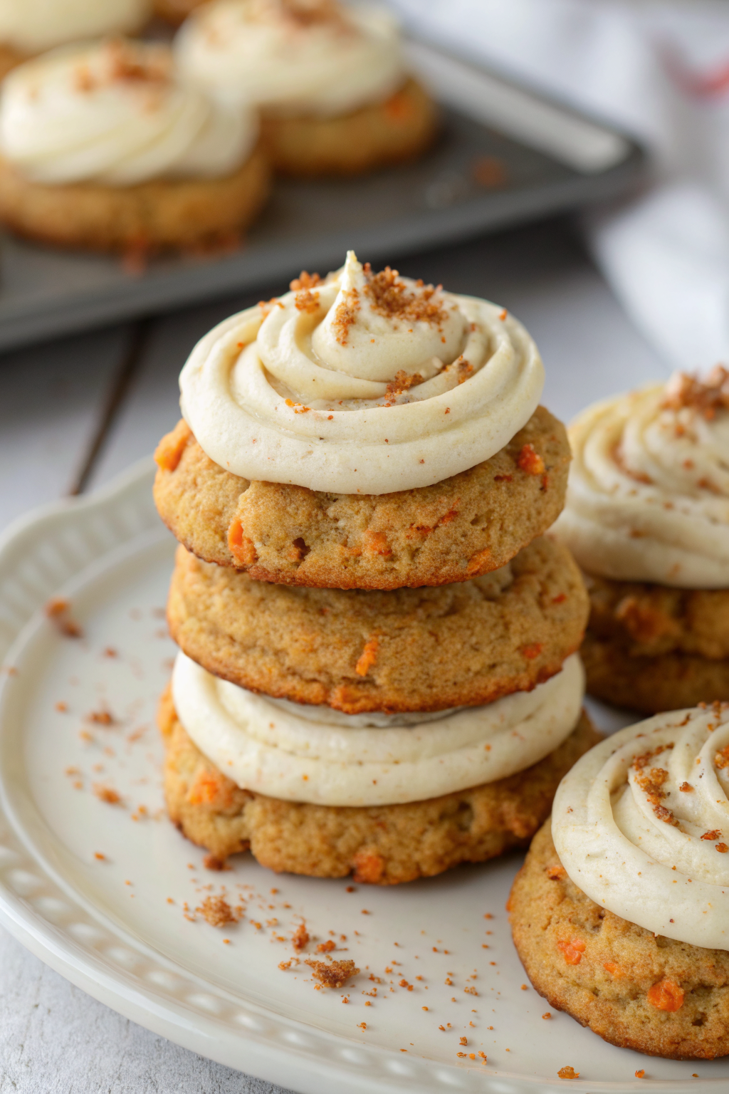Carrot Cake Mix Cookies with Cream Cheese Frosting