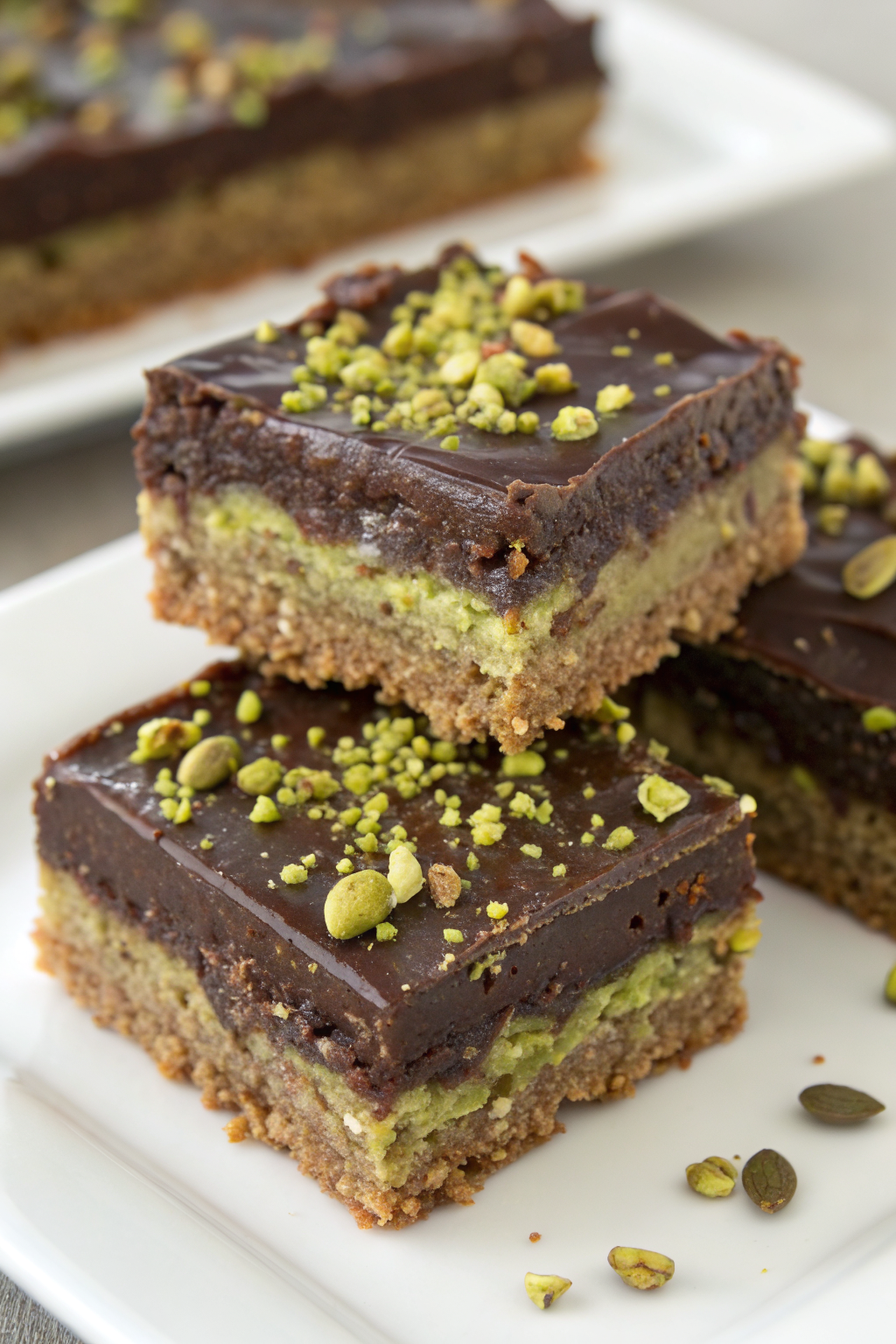 Chocolate and Pistachio Bars Recipe