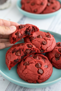 Nutella Stuffed Red Velvet Cookies Recipe