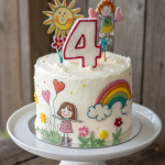 Rainbow Doodle Birthday Cake Recipe