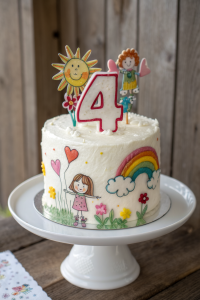 Rainbow Doodle Birthday Cake Recipe