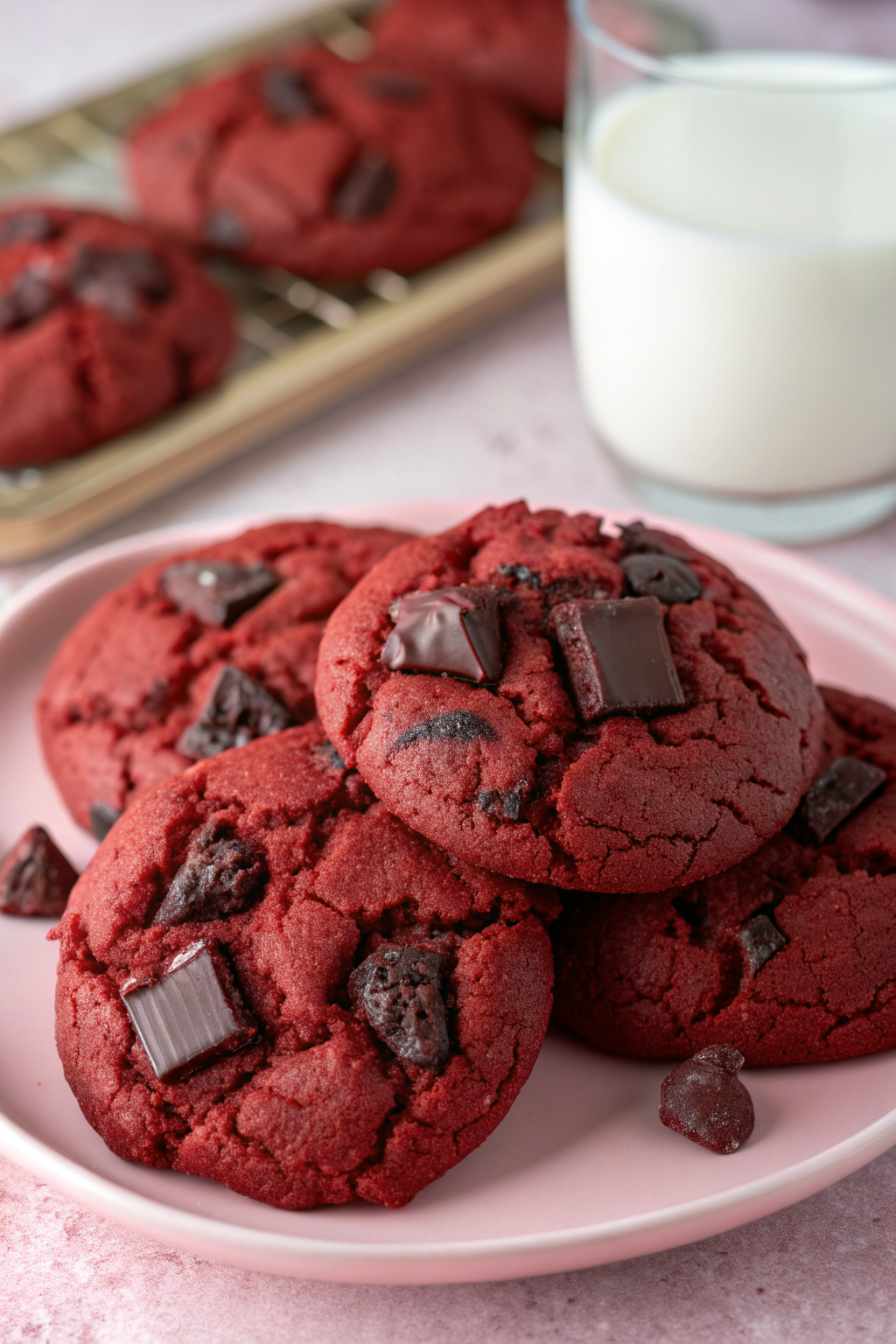 Red Velvet Chocolate Chip Cookies Recipe