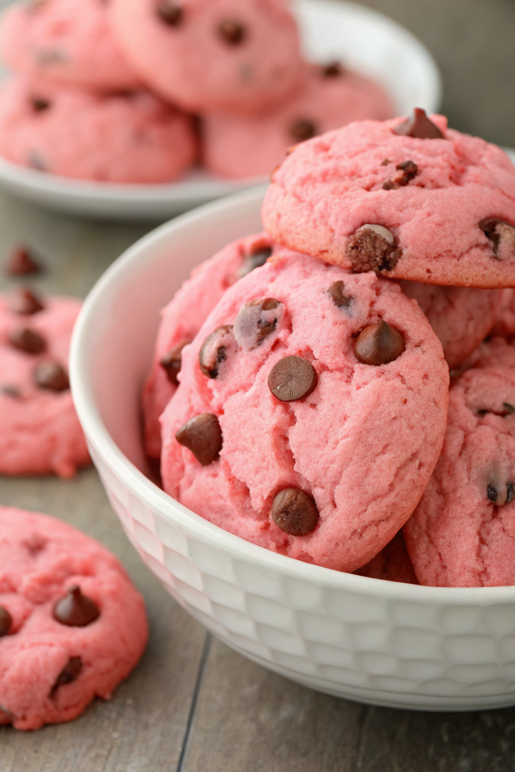 Strawberry Chocolate Chip Cake Mix Cookies Recipe