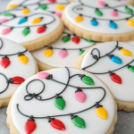 Christmas Lights Royal Icing Sugar Cookies Recipe
