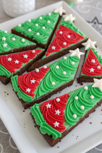 Frosted Christmas Brownies Recipe
