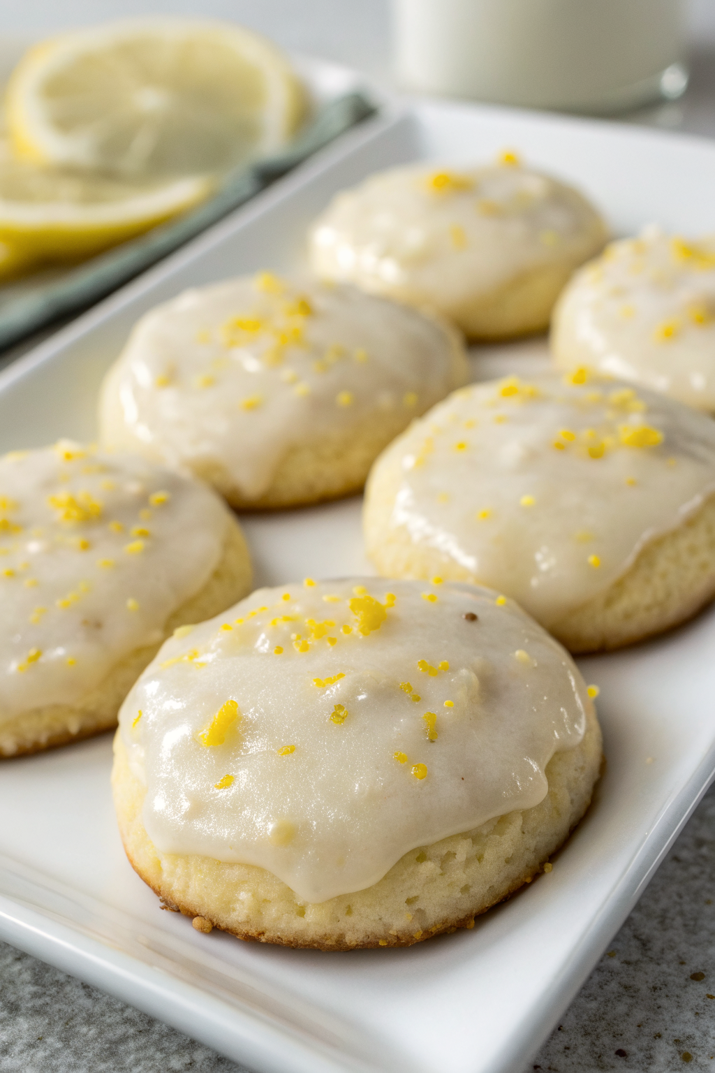 Greek Yogurt Lemon Cookies with Lemon Glaze