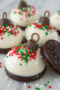 Oreo Cookie Christmas Ornaments with Candy Melts