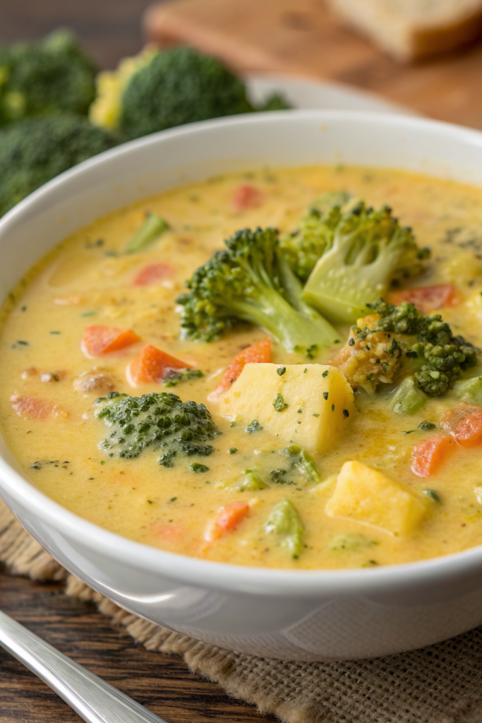 Broccoli Potato Cheese Soup Recipe