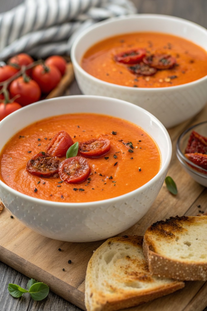 Creamy Roasted Garlic Tomato Soup Recipe