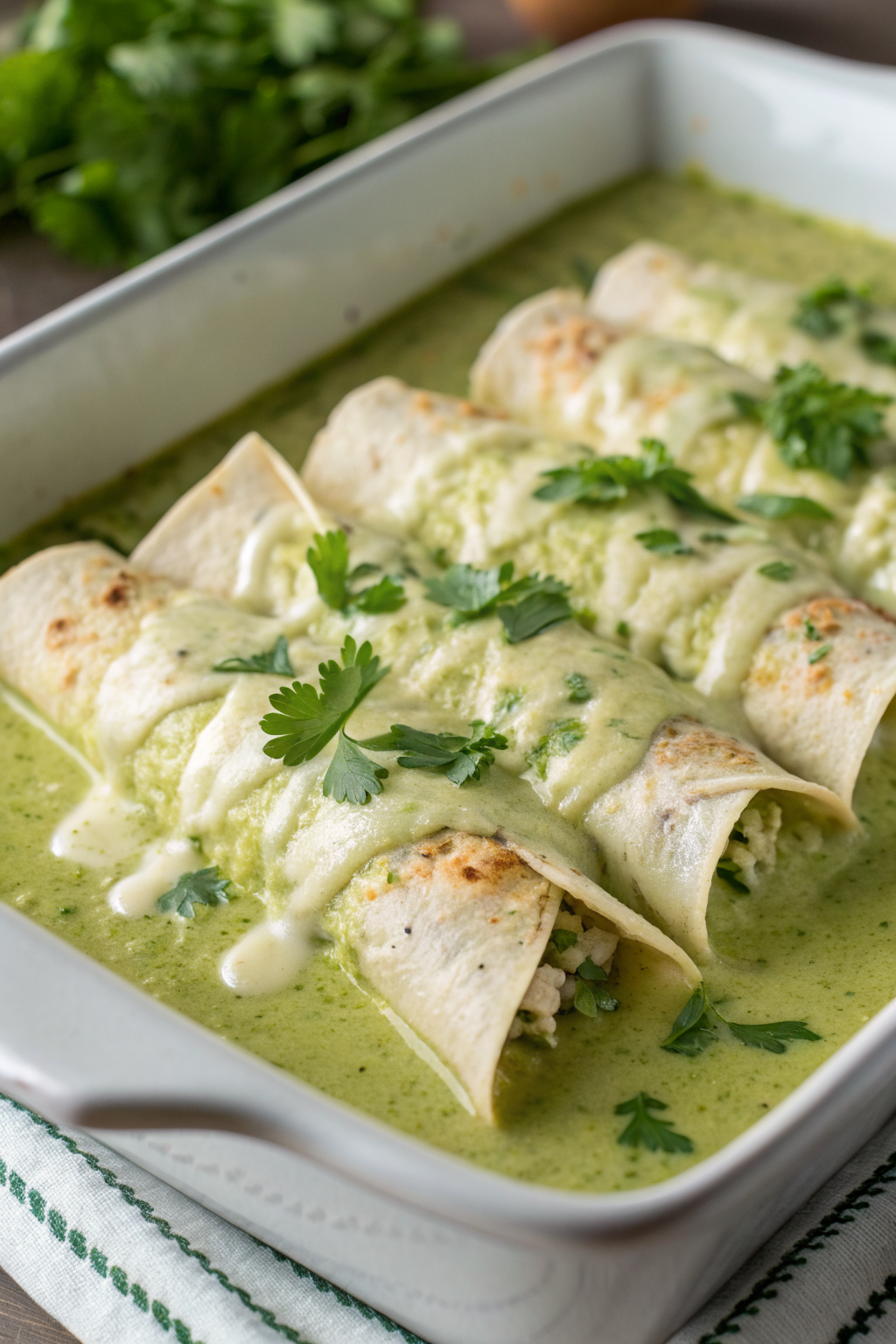 Green Chicken Enchiladas Recipe
